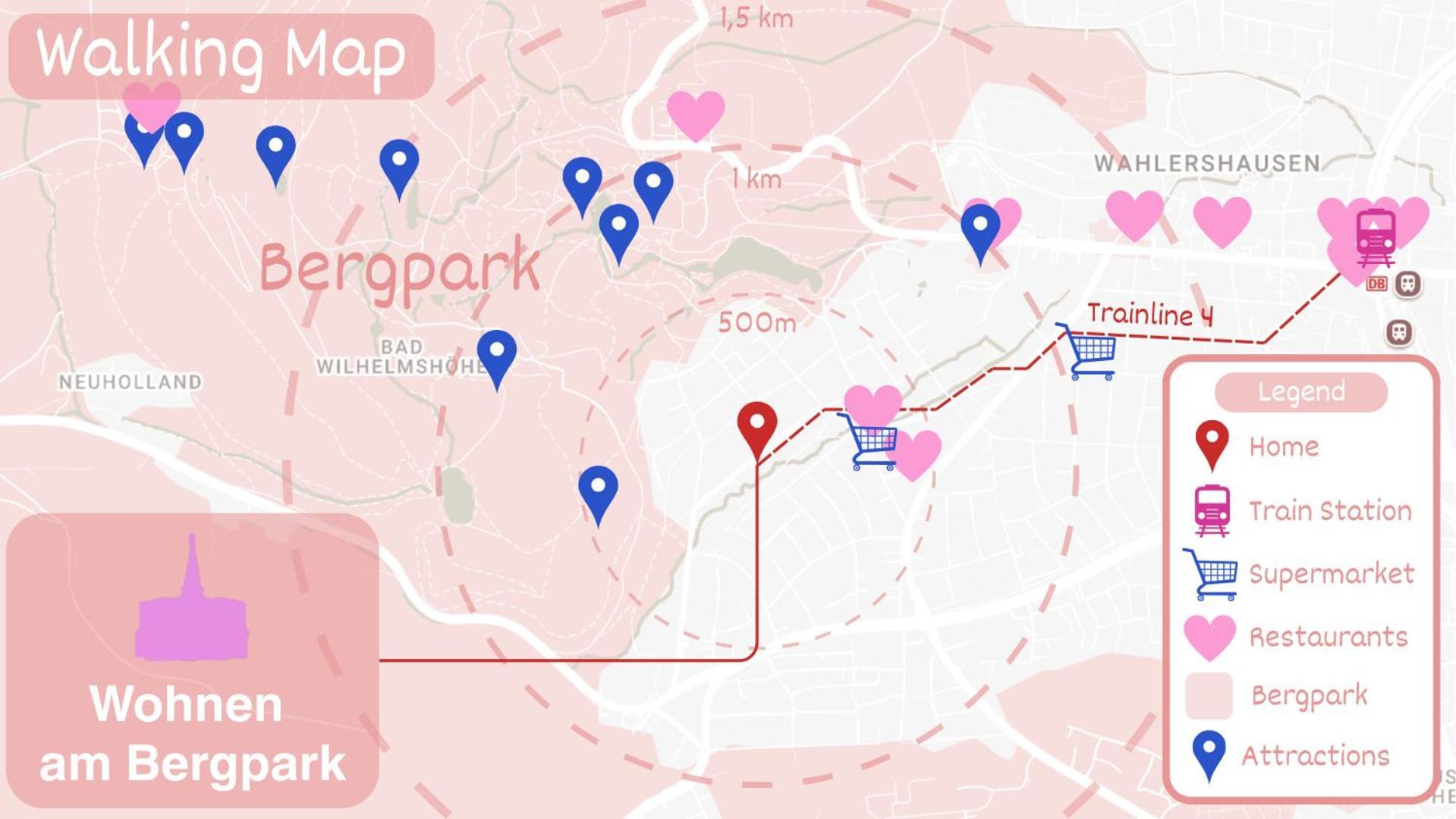 Apartment Mit Balkon Am Bergpark Κάσελ Εξωτερικό φωτογραφία